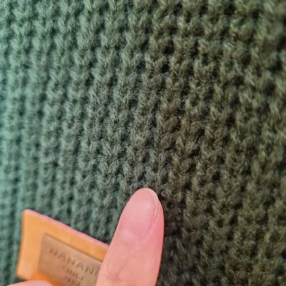 Zaful Sweater Womens Free Size Dark Green Knitted Lantern Sleeve Slouchy Casual - Picture 10 of 12